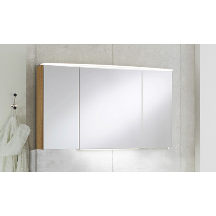 Spiegelschrank, gerundeter 120 cm Marlin Acryl-Oberboden, 3040city