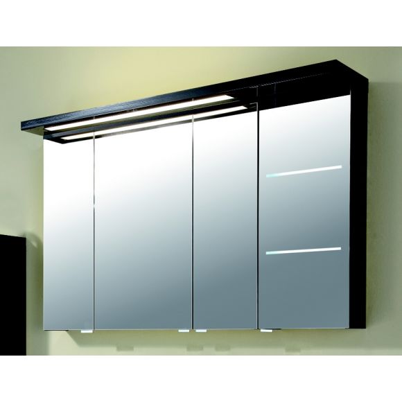 Puris Swing Spiegelschrank-Set, LED-Lichtfenster rechts, 120 cm