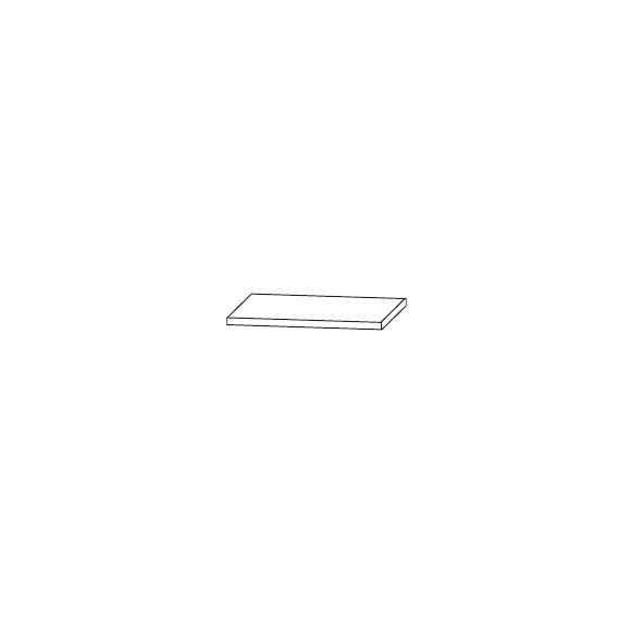 Puris Aspekt Ablageplatte für Unter- oder Mittelschrank OHNE Gestellfüße, 402 mm