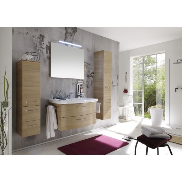 Pelipal Serie 6005 Badmöbel-Set mit Flächenspiegel, 100 cm
