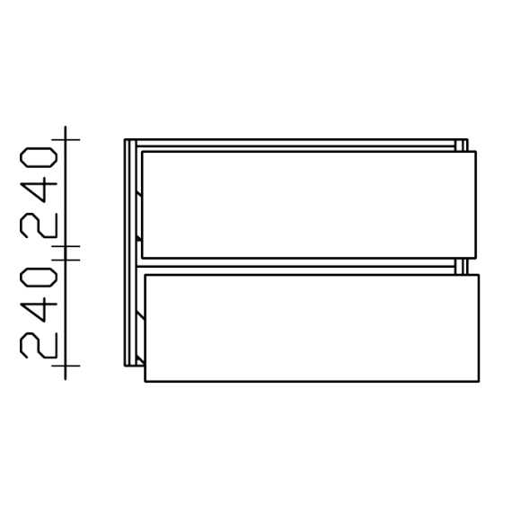 Pelipal Serie 6010 Waschtischunterschrank, 2 Auzüge, 77 cm