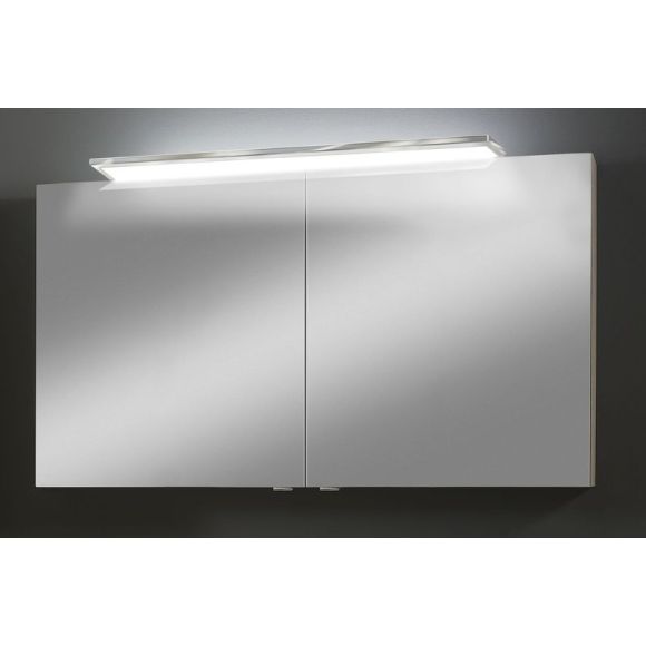 Marlin 3090cosmo Spiegelschrank mit LED-Aufsatzleuchte, Lichtfarben regelbar, 120 cm