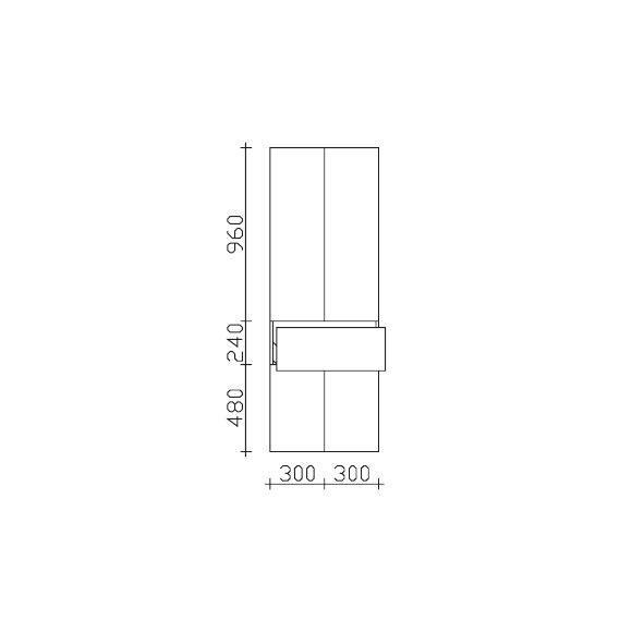 Pelipal Serie 7025 Hochschrank, 60 cm, 4 Türen und 1 Auszug