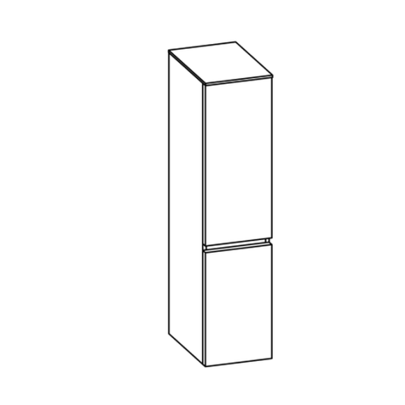 Pelipal Universelle Beimöbel Midischrank - Grifflos mit 2 Türen, 30 cm breit & 17 cm tief