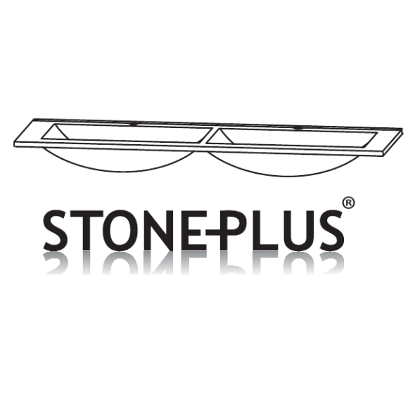 Puris Cool line Doppel-Waschtisch Stoneplus, 120 cm