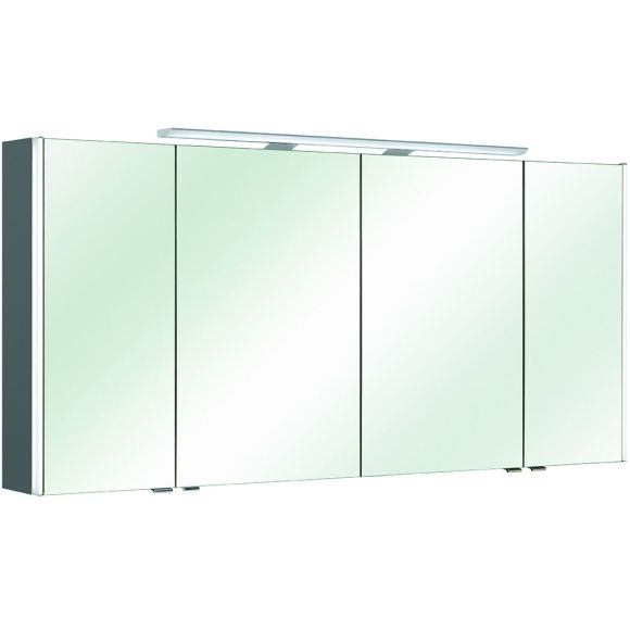 Pelipal Neutrale Spiegelschränke Spiegelschrank, inkl. LED-Aufsatzleuchte und Farbtemperaturwechsel, 152 cm