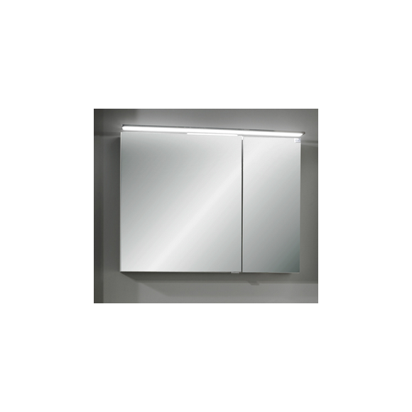 Marlin 3090cosmo Spiegelschrank mit LED-Aufsatzleuchte regelbar von 2800-6500 Kelvin, 90 cm