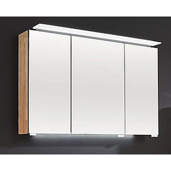 Puris Fresh Spiegelschrank inkl. Griffblöcke mit LED-Beleuchtung, 120 cm