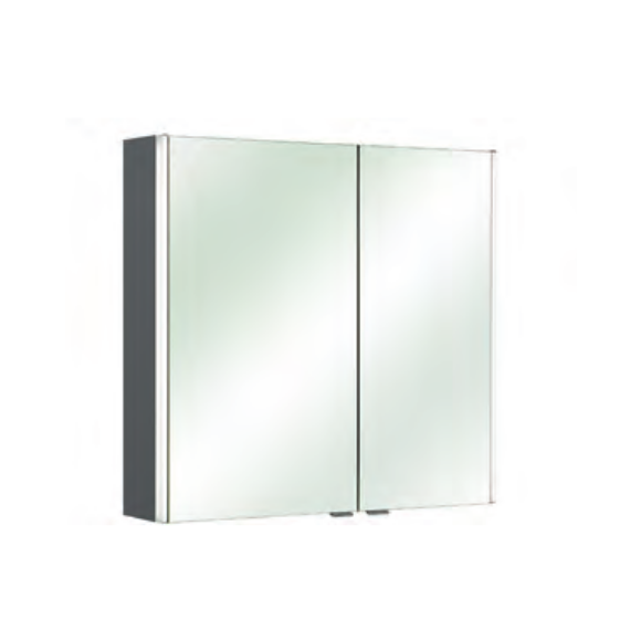 Pelipal Neutrale Spiegelschränke Spiegelschrank, inkl. LED-Aufsatzleuchte und Farbtemperaturwechsel, 77 cm