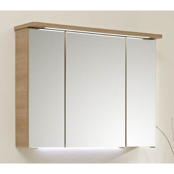 Pelipal Pineo Spiegelschrank mit LED-Streifen im Kranz, 98 cm
