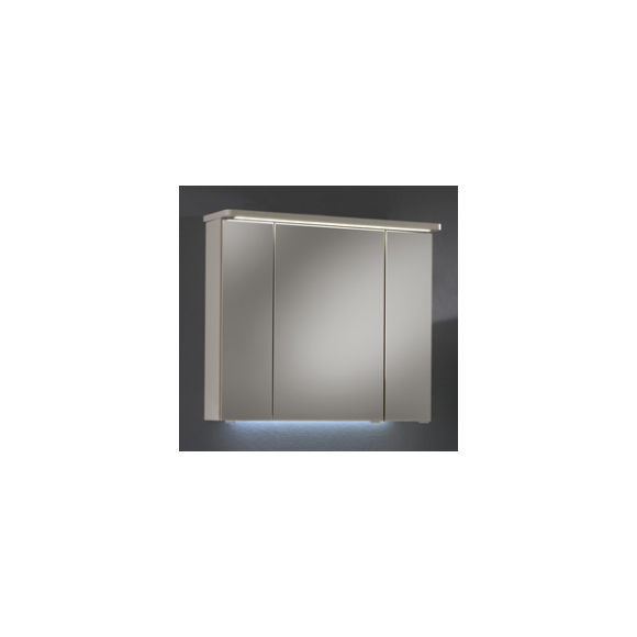 Pelipal Pineo Spiegelschrank mit Flächenleuchte im Kranz, Steckdose außen, 85 cm