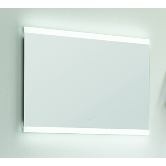 Puris Beimöbel Flächenspiegel, LED-Beleuchtung oben und unten, 90 cm