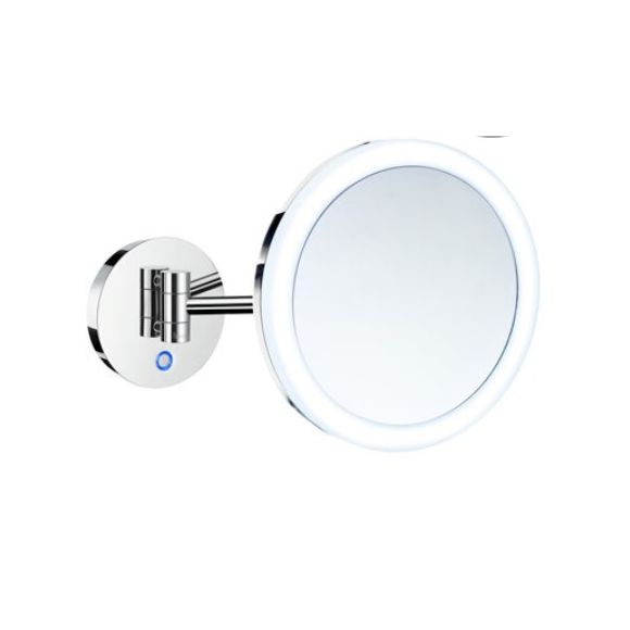 Smedbo Outline Kosmetikspiegel mit LED-Beleucheuchtung, Wandmodell, Verchromt