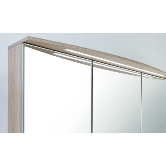 Puris Vuelta Spiegelschrank, Gesimsboden mit LED-Beleuchtung, 70 cm