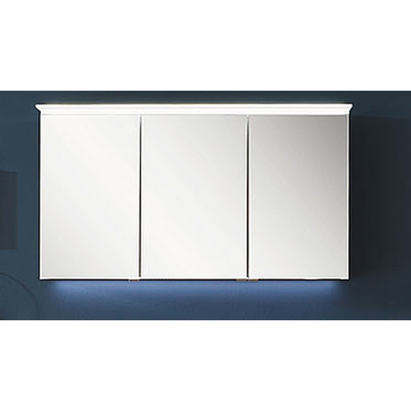Puris Kao line Spiegelschrank mit LED-Flächenleuchte, Doppelspiegeltüren, 120 cm