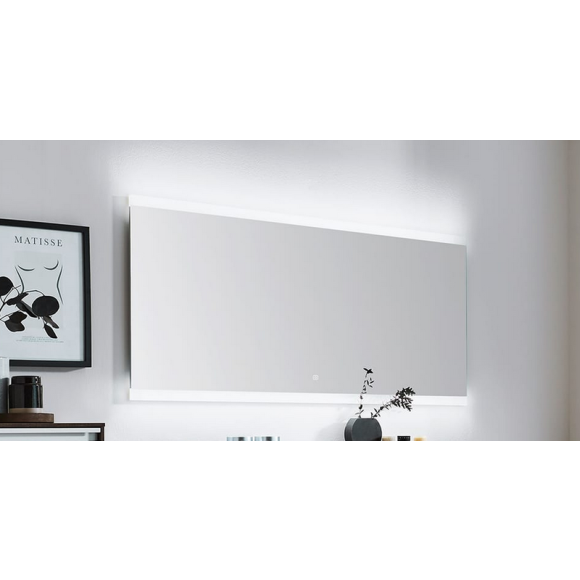 Puris Kera Plan Flächenspiegel, LED-Beleuchtung oben und unten, 140 cm