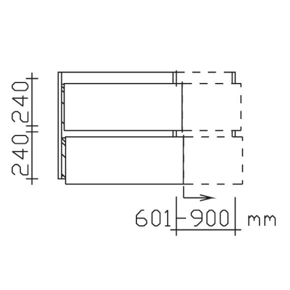 Pelipal PCON Waschtischunterschrank - Grifflos, 60-90 cm 