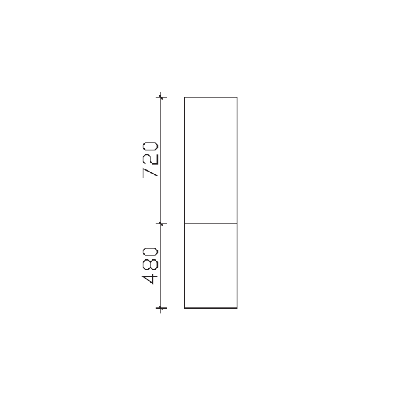 Pelipal Serie 7005 Midischrank, 43 cm tief, 45 cm breit, 2 Türen