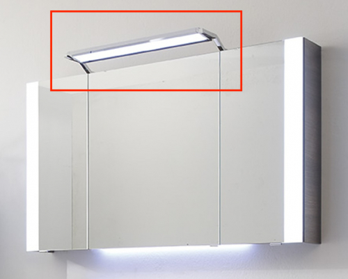 Aufsatzleuchte für Spiegelschrank, schwenkbar, 12V LED, LM LED, 60 cm