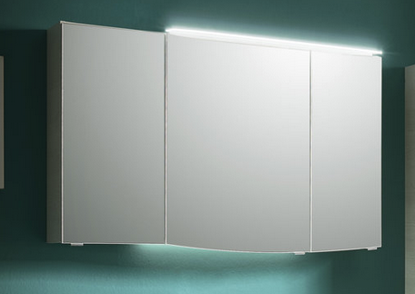 Spiegelschrank, optional mit Aufsatzleuchte, 3 Türen, 120 cm