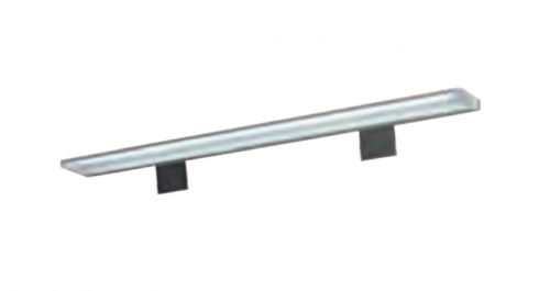 2 x Aufsatzleuchte für Spiegelschrank, silber gebürstet,12V LED, LM LED, 60 cm