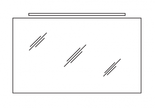 Flächenspiegel, 120 cm